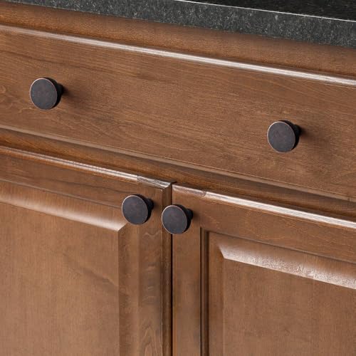 Goo-Ki 6 Pack Cabinet Knobs Antique Oil Rubbed Bronze Drawer Knobs Zinc Alloy Kitchen Hardware - Single Hole/Screw Bar Cabinet Pulls Drawer Handles - color: Antique Oil Rubbed Bronze, size: 1.2 Inches