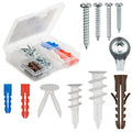 Qualihome Drywall and Hollow-wall Anchor Assortment Kit, Anchors, Screws, Wall Anchor Hooks, and Hollow-Door Toggle Anchor