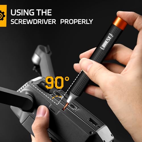 JOREST 32-In-1 Small Precision Screwdriver Set Magnetic, Eyeglass Repair Kit, Gadgets Gifts for Men, Multi Bit Mini Screwdriver with Torx Bits for Electronics, Glasses, PS5/4, Camera, Phone, Laptop - style: Black & Orange Contrast