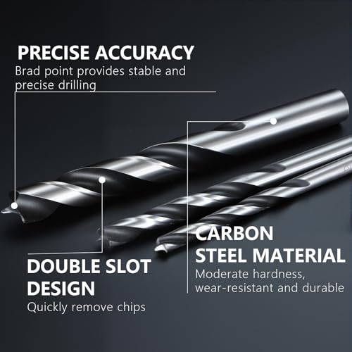 Brad Point Drill Metric 3mm-13mm (1/8"-33/64"), 15 Pcs - size: 15Pcs 3-13mm (1/8"-33/64")