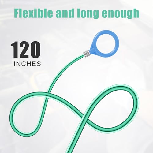 BOXOB 5pcs Sunroof Drain Cleaning Tool, 300cm/118in Flexible Long Pipe Cleaner with Drain Auger Piston & Piston Hose Round Handle Design Tube Cleaner Brush for Auto Car Sunroof Wiper Unclogger