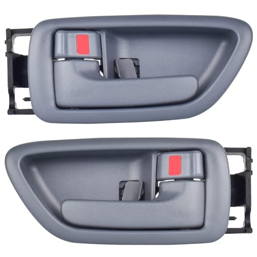 2Pcs Interior Door Handles Driver & Passenger Side for 2001-2007 Toyota Sequoia, 2000-2004 Avalon, 2004-2006 Tundra - Crew Cab ONLY - Four Full-Sized Doors - Gray - size: 2 Pieces