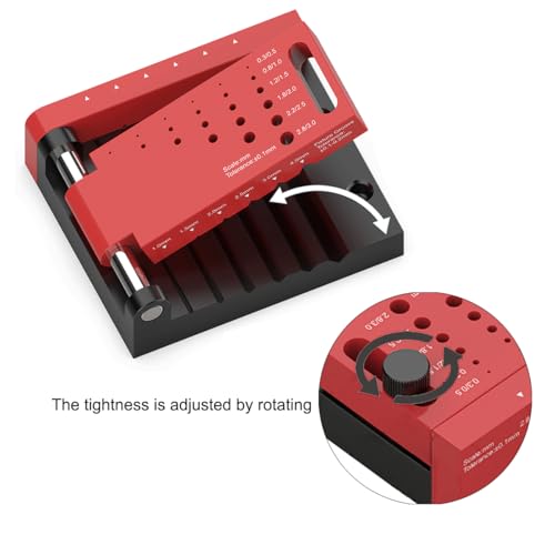 Round Rod Center Locator Drill Guide Jig,Dowel Jig Kit Drill Guide Self Centering Jig Adjustment Punching Hole for Model Building Tool, Figure DIY Modification,Crafts on Glue Sticks