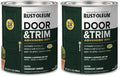 Rust-Oleum Stops Rust Door & Trim Paint, Satin Vermont Green, 32 Fl Oz (Pack of 2) - color: Satin Vermont Green (Pack of 2)