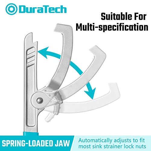DURATECH Sink Strainer Lock Nut Wrench, Adjustable up to 4-3⁄4" Capacity - size: Sink Strainer Lock Nut Wrench