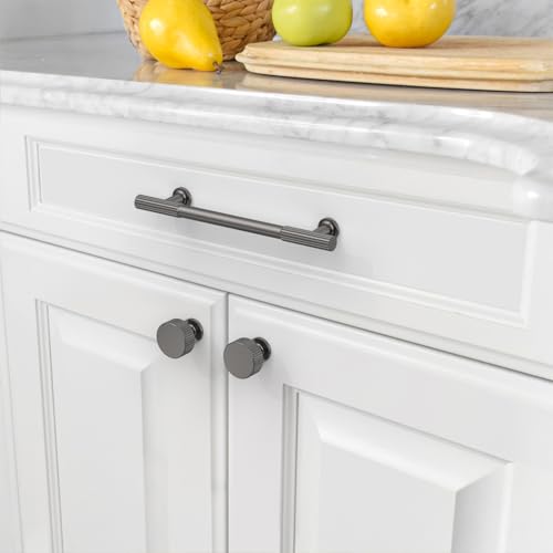 Asidrama 10 Pack 5 inch Brushed Black Nickel Kitchen Cabinet Handles - color: Brushed Black Nickel, size: 5" Hole Center