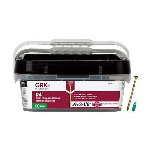 GRK Fasteners R4™ #9 x 3-1/8" Multi-Purpose Framing Screws, 720 PCS - size: #9x3-1/8" 720 count