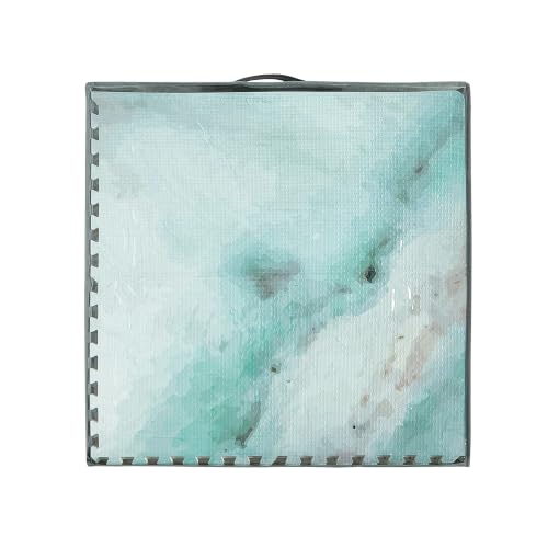 Yay Mats Stylish Extra Large Puzzle Mat, Thick,Inter Locking Foam Floor Tile Covers 6 ft x 4 ft. Expandable Tiles with Edges Exercise and Kids mat Protective Floor Surface (Elle Marble) - color: Elle Marble
