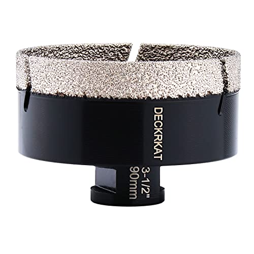 Diamond Hole Saw, 3-1/2" Hole Saw for Tiles Granite Marble Ceramic Glass Porcelain, 90mm Core Drill Bit with 5/8-11 Thread for Angle Grinders & Wet Polishers - size: 3-1/2"(90mm)
