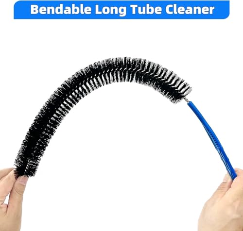 Flexible Cleaning Tool,Bendable Sewer Drain Brush, Long Pipe Cleaner for Home Kitchen Sink, Shower and Tub Hair Clogs - size: 16.5 inches