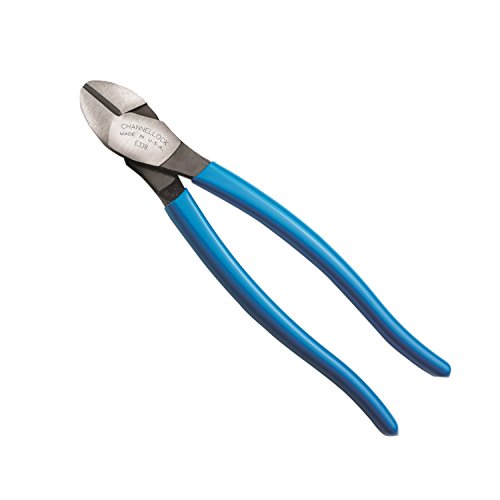 Channellock E338 8-Inch Diagonal Cutting Pliers with Xtreme Leverage Technology (XLT) Requires Less Force to Cut than Other High-Leverage Models | Laser Heat-Treated Cutting Edge for Extended Life | Forged from High Carbon Steel | Made in USA - size: 8-In