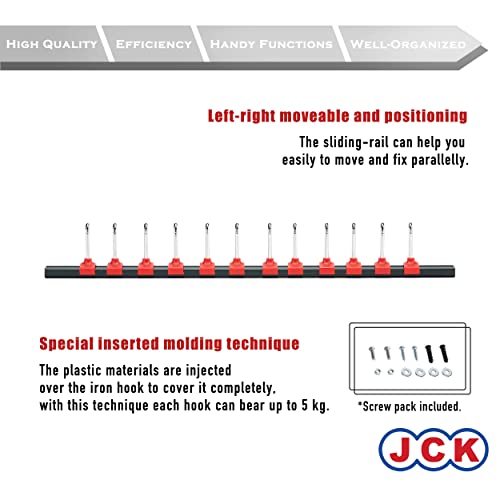 JCK Aluminum Wrench Organizer Wall Mount Rack, 12 Hooks for Toolbox - style: Wrench Organizer