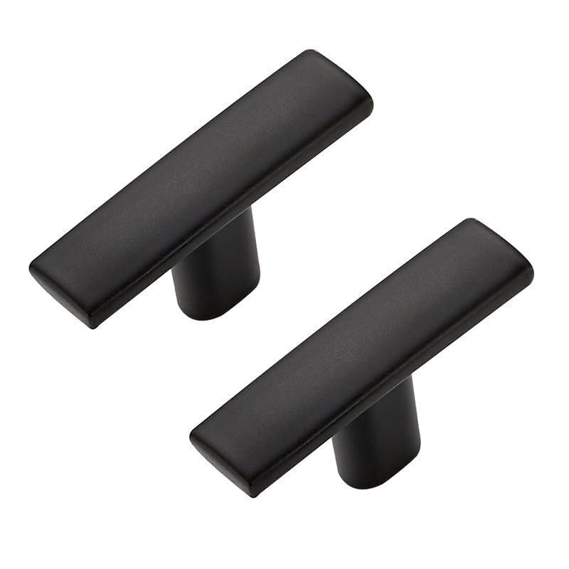 3 Pack Black Cabinet Knobs, 2in Length Curved Bar Drawer Pulls | Single Hole Grip, Stainless Steel Build, Kitchen Cabinet Restyle, For Drawers, Dressers, Cupboards, Closet Doors - color: Matte Black, size: 3 Pack, style: Curved