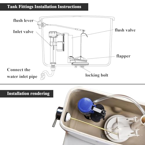 Toilet Flush Valve Replacement Kit for 3-Inch Toilets (1)