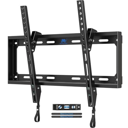 Mounting Dream Tilting TV Mounts for Most 26-60 Inch LED, LCD TVs up to VESA 400 x 400mm and 88 LBS Loading Capacity, TV Wall Mount Bracket Fits 8''-16'' Studs, Quick Lock and Release MD2268-MK - size: For 26"-60“ TV