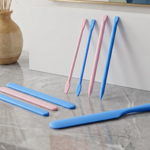 8 Pcs Reusable Wax Sticks, Reusable Epoxy Paint Mixing Sticks, Colored Silicone Wax Stick, Waxs Spatula for Resin Mixing, Paint, Liquid, Facial Mask Stirring Rods