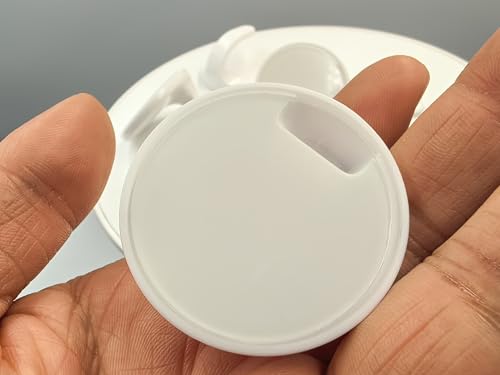 lightstar 6 Pcs Adhesive Plastic Hooks - Small Wall Hooks for Hanging, Drill-Free, Seamless - Kitchen Bathroom - 44 * 44 * 25 mm, White (for 2.5 LB) - color: For 2.5 LB