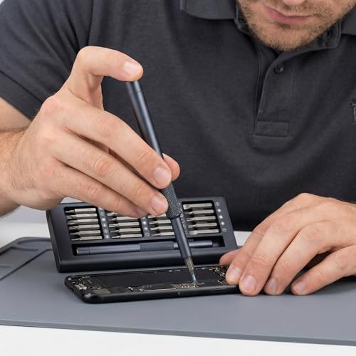 24-in-1 Precision Screwdriver Set, Mini Electronics Repair Tool Kit with Torx Bits, Magnetic Driver & Portable Case for MacBook, Laptop, iPhone, PS5, Xbox, Switch, Glasses, Watch & Ring Doorbell