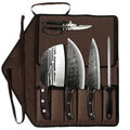 KOFERY Damascus Butcher Knife Set for Pit Master & Brisket Carving - color: Dark-Red