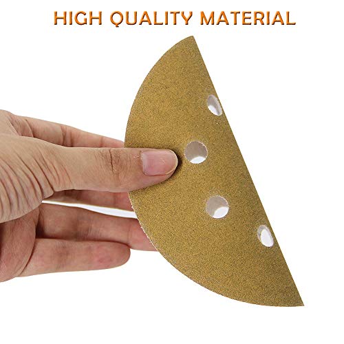 5-Inch 8-Hole Hook and Loop Sanding Discs, Orbital Sander Sandpaper Discs, 100 Pieces Round Sandpaper Set, 120 Grit - size: 120-Grit