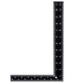 Professional 8x12 Inch Carpenter Square - Heavy-Duty Carbon Steel Framing Tool with Dual-Scale (Imperial/Metric), Rust-Resistant Right Angle Ruler for Carpentry, Roofing & Layouts - color: Black