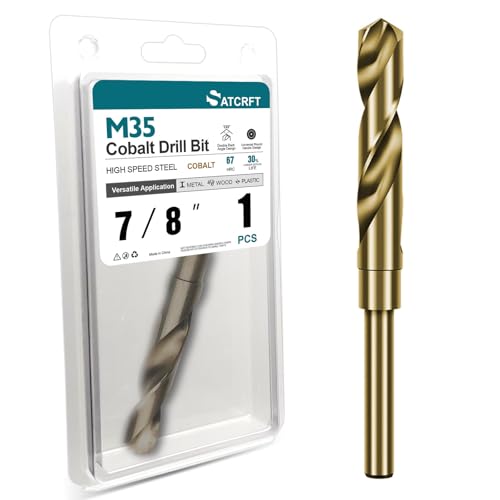 7/8 Inch Cobalt Drill Bit, M35 HSS Twist Drill Bit, 135° Split Point - size: 7/8 Inch
