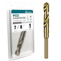 7/8 Inch Cobalt Drill Bit, M35 HSS Twist Drill Bit, 135° Split Point - size: 7/8 Inch
