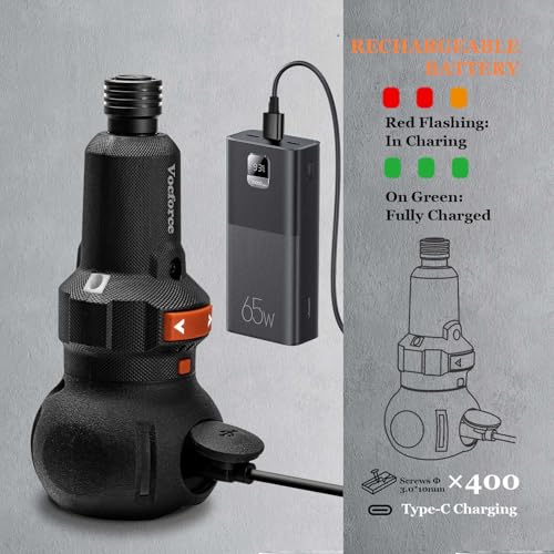 Electric Screwdriver, 5" Compact 400RPM Small Cordless Screwdriver