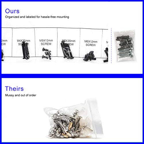 Suptek Universal TV Mounting Hardware Kit - Includes Screws and Anchors M4, M5, M6, M8 - Fit Most TVs Up to 80 inch