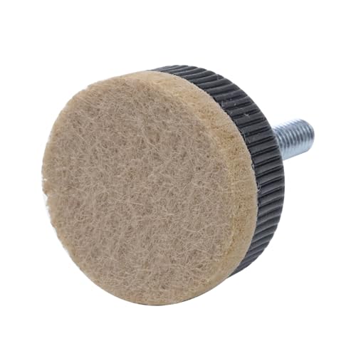 10pcs Felt Base Plastic Furniture Legs with M6x25mm Bolt Screw-on Chair Table Feet (Diameter 1.2-Inch) - size: 1.18"/30mm