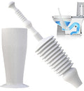 Luigi's Toilet Plunger - Unclogger Plungers for Bathroom - Heavy Duty Clog Remover with Effective Unblocker Bellows Design - Remover Tool to Unblock Toilet Blockage - Grey - size: Grey Toilet Plunger