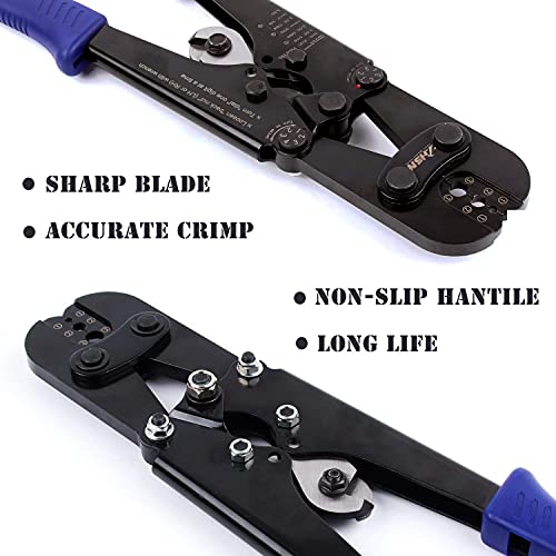 Zhushan Wire Rope Crimping Tool - Heavy Duty Crimper & Cutter for Aluminum Oval Sleeves, Crimp Ferrules, and Loop Sleeves (1/16" to 1/8") - Ideal for Fish Line, Cable, and Wire