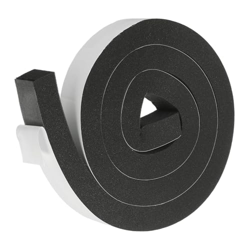uxcell Weather Stripping Door Seal, 1-9/16" x 1-3/16" x 6.5 Ft Adhesive Foam Tape Seal Soundproof Insulation Strips for Door Frame Window Gaps (1 Roll, 6.5 Feet) - size: 1-9/16" x 1-3/16" (6.5 Ft)