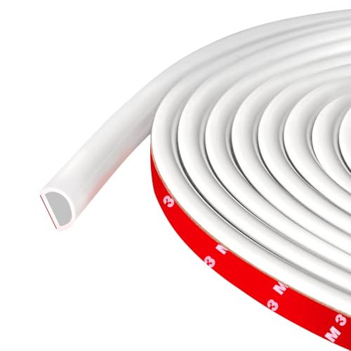 Weather Stripping Door Seal, 20Ft, White (3/8" W × 1/4" T) - color: White, size: S (3/8" W × 1/4" T)