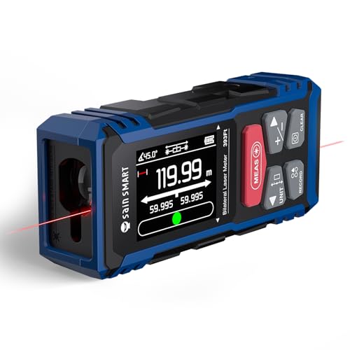SainSmart Dual Laser Measuring Tool, 393Ft Red Bilateral Distance Meter - color: Red