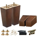 SHANJUE 6 Inch Wood Couch Legs - Sofa Legs Replacement for Dresser, 4PC - size: 6 inches