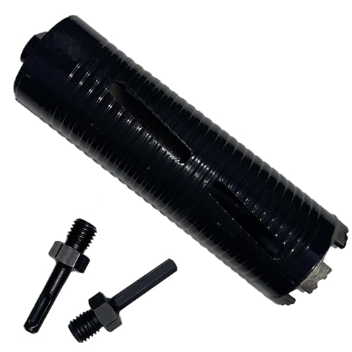 Core Drill Bits 2 1/4 inch Diameter 10in/254mm Drilling Depth Concrete Laser-Welded for Concrete with Rebar Brick Block Masonry Two 5/8-11" Thread Adapters - size: 2 1/4 inch | 57mm