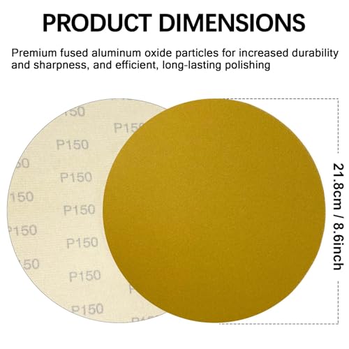 9 Inch Drywall Sanding Discs 150 Grit Set - size: 9 Inch 150 Grit Sanding Discs