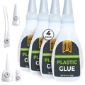 Plastic Glue for Models, Miniatures, Legos, PLA & 3D Printing Repair – Fast Setting Heavy Duty Strong Super Glue for Plastic 20g (4 Pack) - size: 4 Pack