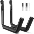 niffgaff Heavy Duty Garage Storage Hooks - 120 LB Capacity Wall Mounted Rack for Kayaks, Ladders, and Bikes - color: Black 2 pack