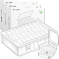 Bead Organizer, 90Pcs Small Clear Plastic Bead Storage Containers with Label, 3 Large Craft Storage Cases with Hinged Lid, Storage Box for Jewelry Making Diamond Art DIY Bracelet Seed Screw Mini Parts - size: 3 Pack - 90 Pcs (2.16" x 2.16" x 0.78")