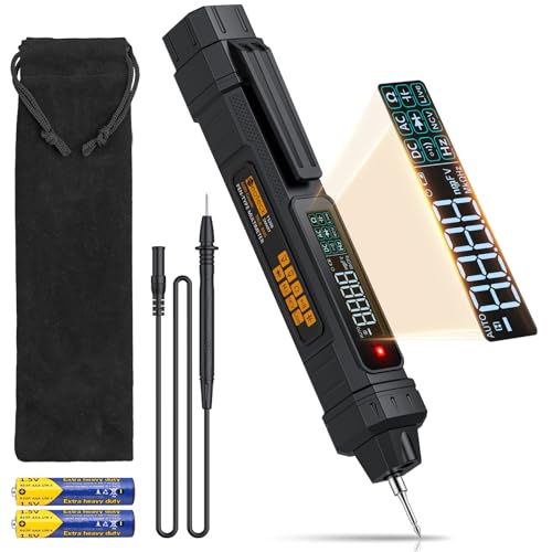 Neoteck 6000 Counts 2 in 1 Pen Type Digital Multimeter Voltage Tester - color: Black, size: 6000 Counts