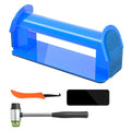 2026 Upgraded Floor Gap Fixer Tool for Laminate, Vinyl Plank, Hardwood –Iron Construction Heavy Duty Floor Gap Repair Tool with Extended Striking Area, Sticky Pads, Quiet Felt Pad & Hammer (Blue) - color: Blue
