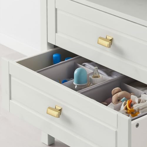 Amerdeco 10 Pack Brushed Gold Cabinet Knobs 1.3 Inch(33mm) Single Hole Cabinet Handles Gold Dresser Knobs Drawer Knobs and Pulls for Bathroom Cabinets - color: Brushed Gold, size: Single Hole