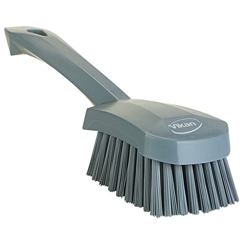 Vikan 419288 Brush,Washing,Stiff,10",PP/PBT,Gray