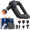 BOB AND BRAD D5 Ultra Heated Massage Gun with Red Light & Infrared Therapy, Deep Tissue Percussion Massage Gun with 13mm Amplitude, FSA-HSA Eligible, Ergonomic D-Handle for Muscle Recovery - color: Matte Black