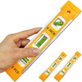 9 Inch Torpedo Level Magnetic, Shock-Proof Small Level Tool with 45/90/180 Degree Bubble Vials, Aluminium Alloy Frame, V-Groove and Magnet Track（2PCS） - style: 9″-2pcs