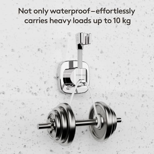 Shower Head Holder with Suction | 360° Swivel | Gray - color: Gray
