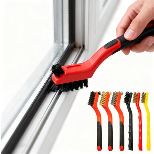 6-Piece Wire Gap Brush Set Dual Single Head Abrasive Brushes Home Workshop Industrial Multi-Purpose Wire Brush Kit