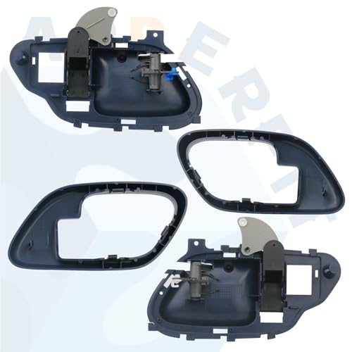 APPERFiT Interior Door Handle w/Bezel Kit (Blue) Compatible with 1995-2002 Chevy Chevrolet GMC Truck C1500 C2500 C3500 K1500 K2500 K3500 Suburban Tahoe Yukon 15708045 15708046 - color: Blue
